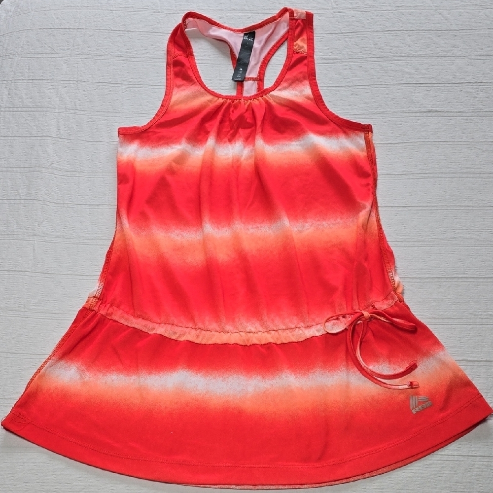 RBX Active Tank Top | Orange Ombre Racerback Athletic Top | Size Small